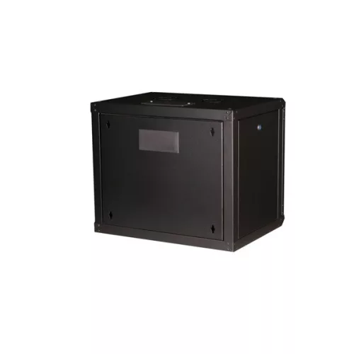 Equip Fali Rackszekrény - EPM-09-6045-B-CBAA (19", 9U, 600x450mm, előre szerelt, fekete)