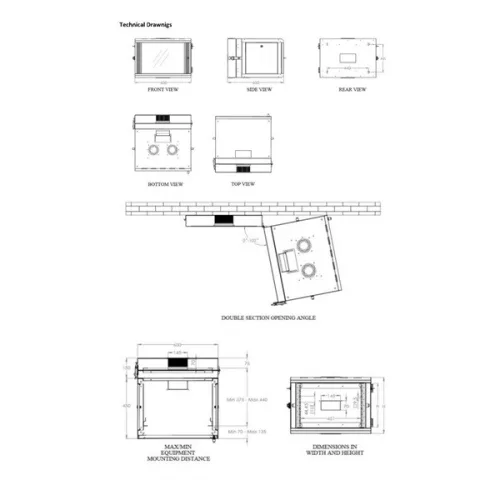 Equip Fali Rackszekrény - EPM-12-6060-G-CXAA (19", 12U, 600x600mm, előre szerelt, szürke)