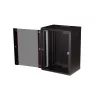 Equip Fali Rackszekrény - EPM-16-6045-B-CBAA (19", 16U, 600x450mm, előre szerelt, fekete)