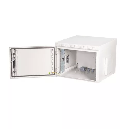 Equip Kültéri Fali Rackszekrény - ESO-07-6060-G (19", 7U, 600x600mm, előre szerelt, szürke)