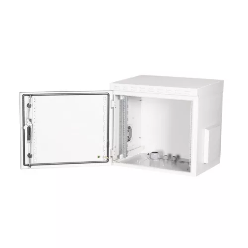 Equip Kültéri Fali Rackszekrény - ESO-09-6045-G (19", 9U, 600x450mm, előre szerelt, szürke)