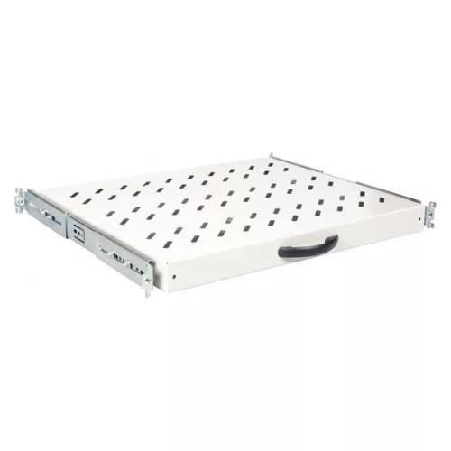 Equip Rackszekrény kiegészítő - EZVS-19-1-60-G (Kihúzható polc, 19", 1U, Mélység: 600mm, fekete)