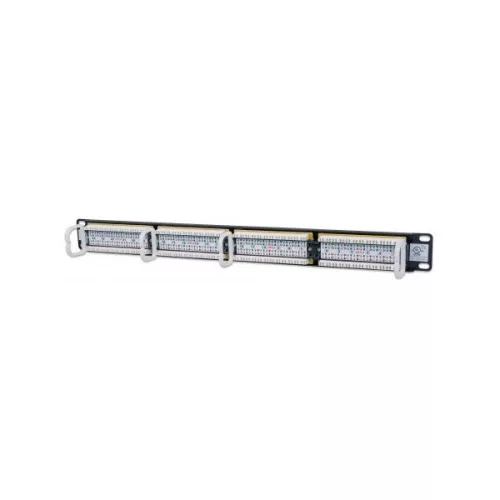 Manhattan Patch panel - CAT6 UTP patch panel, 24 portos, 1U, Fekete