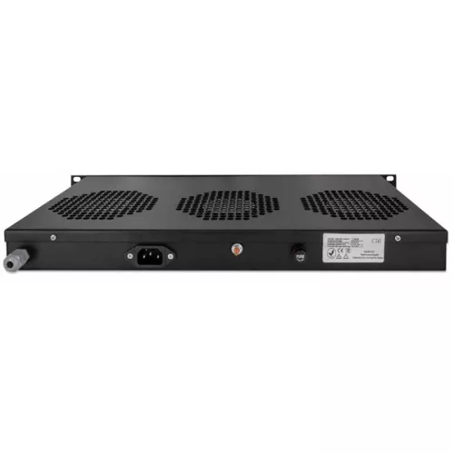 Manhattan Rackszekrény ventilátor - 712668 (19", 3 ventilátor, fekete) (minden álló és fali  19" rackszekrénybe)