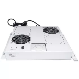   Manhattan Rackszekrény ventilátor - 712781 (19", tetőre szerelhető, 2 ventilátor, termosztát, szürke)