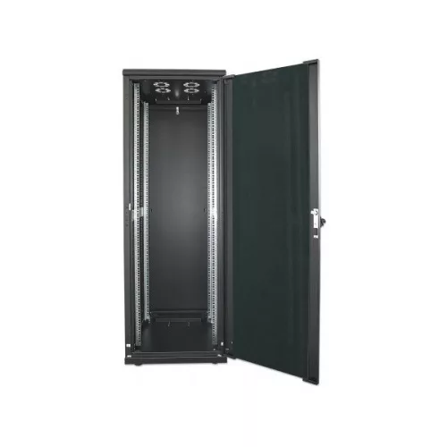 Manhattan Rackszekrény - 19" különálló kivitel (36U, 1766 (h) x 800 (w) x 800 (d) mm, IP20,  Flatpack, Fekete)