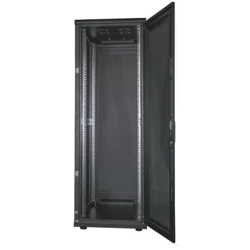 Manhattan Szerverszekrény - 19" különálló kivitel (36U,1766 (h) x 600 (w) x 1000 (d) mm,IP20,Flatpack,Max:1500kg Fekete)