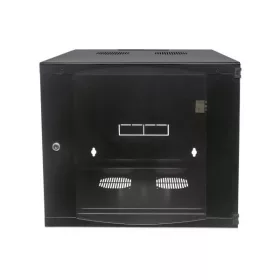   Manhattan Rackszekrény - 19" fali kivitel (6U, 327 (h) x 540 (w) x 450 (d) mm, dupla belsőtér, Flatpack, Fekete)