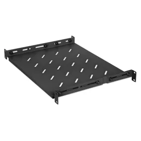   Manhattan Rackszekrény polc - 714099 (19", 1U, fix rögzítés, változtatható sínekkel: 550 - 750 mm mély, 20kg, fekete)