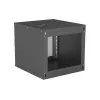 Manhattan Rackszekrény - 19" fali kivitel (9U, 487 (L) x 540 (W) x 560 (D) mm, IP20, Flatpack, Fekete)