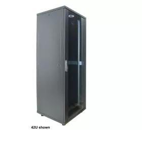   Manhattan Rackszekrény - 19" különálló kivitel (42U, 2033 (h) x 600 (w) x 800 (d)mm, Flatpack,600 kg teherbírás,Fekete)