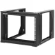 Manhattan Rackszekrény - 19" nyitott fali kivitel (6U, 360 (h) x 500 (w) x 450 (d) mm, Fekete)