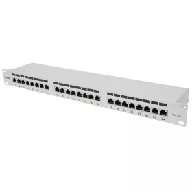   Manhattan Patch panel - CAT6A FTP árnyékolt patch panel, 24 portos, 1U,  Szürke