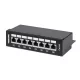 Manhattan asztali patch panel - CAT6A FTP árnyékolt patch panel, 8 portos, Fekete