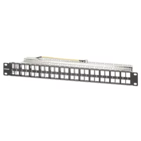   Manhattan Patch panel - Üres patch panel, 48 portos, 10" 1U, Fekete