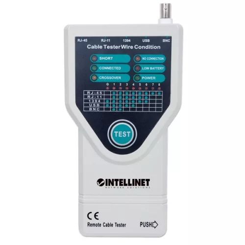 Manhattan Kábel teszter - 780094 (RJ45, RJ11, FireWire, USB-A, USB-B)