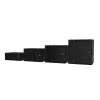 S-Link Rackszekrény - 4U 19" fali kivitel (190x530x400mm, ablakos, Flatpack, Fekete