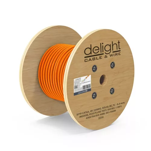 Delight SFTP CAT6A fali kábel, 500m, BC, árnyékolt