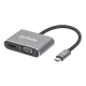 Manhattan Kábel átalakító - USB-C to HDMI & VGA 4-in-1 (HDMI, VGA USB-A, USB-C PD (87 W))