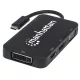 Manhattan Kábel átalakító - USB-C 4-in-1 Audio/Video Converter, USB 3.1 Type-C Male to HDMI/DP/VGA/DVI-I