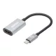 Manhattan Kábel átalakító - 4K@60Hz USB-C to HDMI Adapter, Active, Aluminum, Szürke