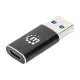 Manhattan Kábel átalakító - USB-A to USB-C Adapter, Fekete