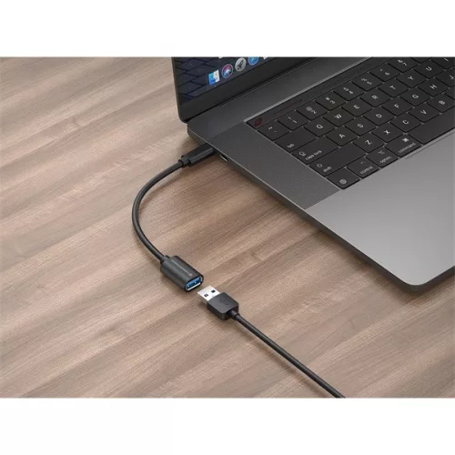 Conceptronic Kábel - ABBY11B (USB-C to USB-A, fekete) 2db/csomag