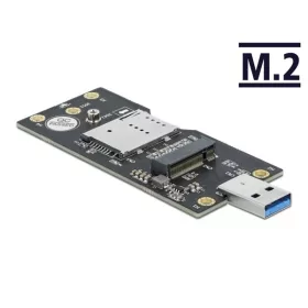   Delock Átalakító - 63166 (USB 3.0 átalakító, A-típusú csatlakozóval - M.2 B kulcs, SIM-nyílással)
