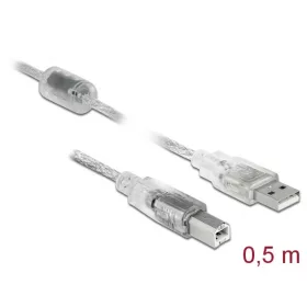   Delock Kábel - 82057 (USB2.0, A-B nyomtató kábel, apa/apa, ferrit, 0,5m)