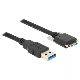   Delock 83597 Kábel USB 3.0 A típusú dugó > USB 3.0 Micro-B típusú dugó csavarokkal ellátott 1 m