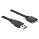 Delock 83597 Kábel USB 3.0 A típusú dugó > USB 3.0 Micro-B típusú dugó csavarokkal ellátott 1 m