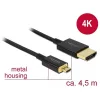 Delock Kábel - 84785 (HDMI -> Micro-HDMI, apa-apa, 4,5m)
