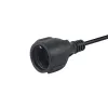 Equip Tápkábel - 112106 (PC tápkábel hosszabbító, C14 to CEE 7/3, fekete, 25cm)