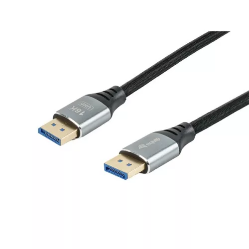 Equip Kábel - 119281 (Premium, DisplayPort2.1 kábel, 4K/240Hz, apa/apa, fekete, 1m)