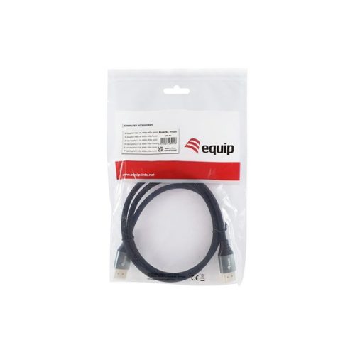 Equip Kábel - 119281 (Premium, DisplayPort2.1 kábel, 4K/240Hz, apa/apa, fekete, 1m)
