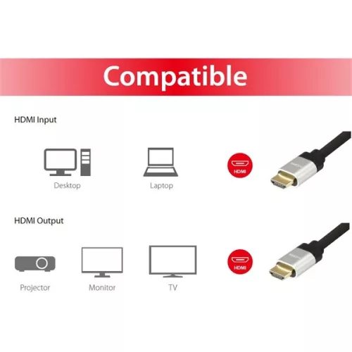 Equip Kábel - 119385 (HDMI2.1 kábel, apa/apa, 8K/60Hz, 10m)