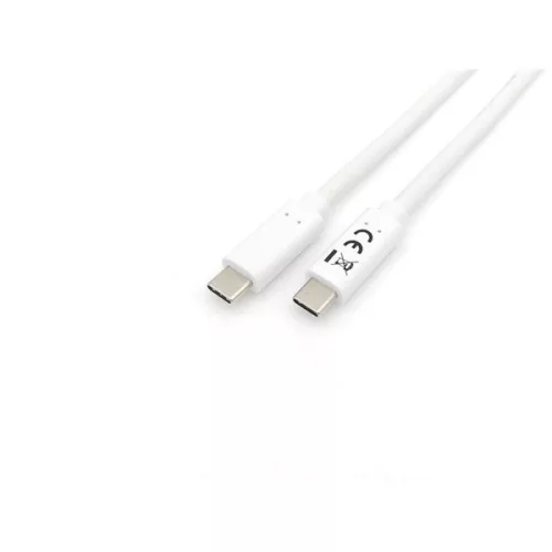 Equip Átalakító Kábel - 128361 (USB-C 3.2 Gen1 to USB-C, apa/apa, PD:60W, fehér, 1m)