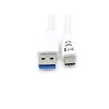 Equip Átalakító Kábel - 128363 (USB-C 3.2 Gen1 to USB-A, apa/apa, fehér, 1m)