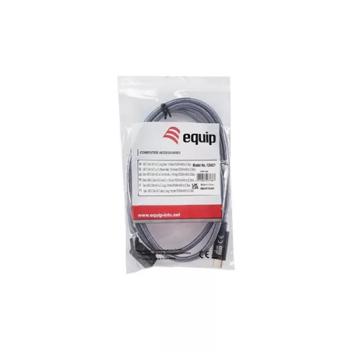 Equip Kábel - 128421 (USB-C 3.2 Gen2x2 to USB-C, apa/apa, fekete, 1m)