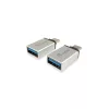 Equip Átalakító - 133473 (USB-C -> USB-A átalakító, apa/anya, ezüst) 2db/csomag