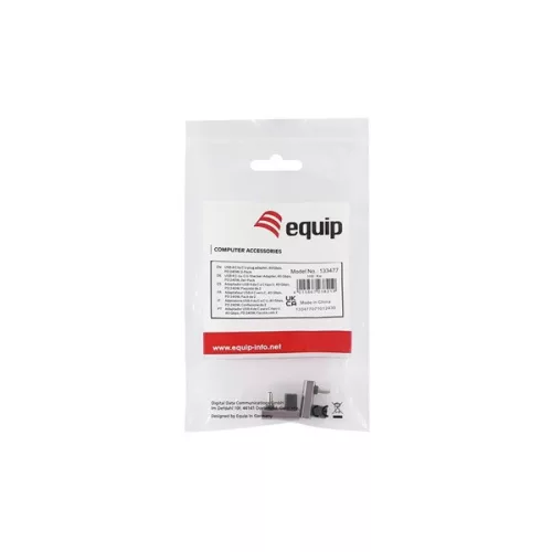 Equip Átalakító - 133477 (USB-C 4 -> USB-C 4 átalakító, apa/anya, fekete) 2db/csomag