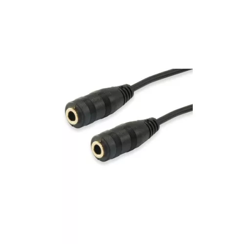 Equip kábel - 147941 (Audio elosztó, 3,5mm Jack, 2x bemenet, 1x kimenet, fekete, 13cm)