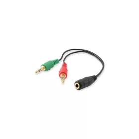   Equip kábel - 147942 (Audio elosztó, 3,5mm Jack, 1x anya/2x apa, fekete, 13cm)