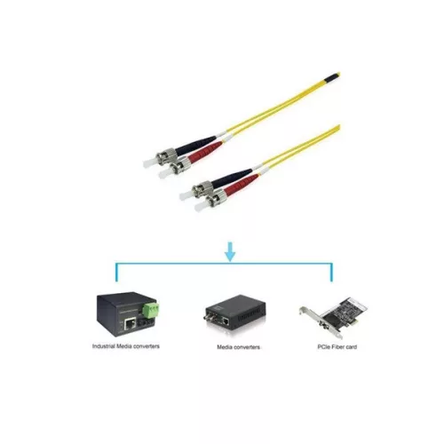 Equip Optikai Kábel - 252232 (OS2, ST/ST, 9/125µ, LSOH, sárga, 2m)