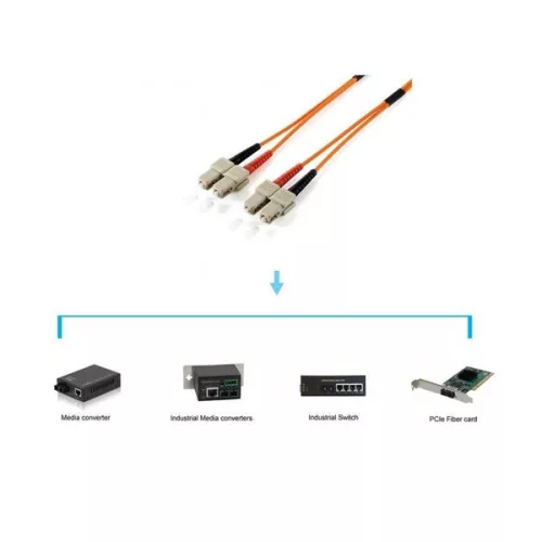 Equip Optikai Kábel - 253321 (OM1, SC/SC, 62,5/125µ, LSOH, narancssárga, 1m)