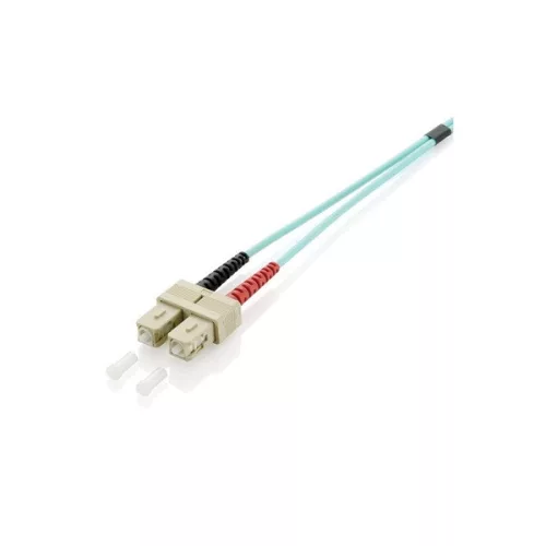 Equip Optikai Kábel - 255326 (OM3, SC/SC, 50/125µ, LSOH, türkiz, 10m)