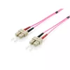 Equip Optikai Kábel - 255521 (OM4, SC/SC, 50/125µ, LSOH, lila, 1m)
