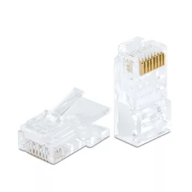   RJ45 Cat6 átfűzhető csatlakozó UTP kábelre, 8P8C - 100db/csomag
