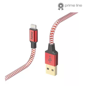   Hama Kábel - 201554 Reflective (USB-A/Lightning, USB 2.0, 1,5m, piros)