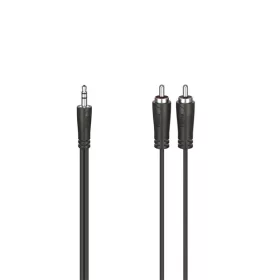   Hama Kábel - 205110 (audio összekötő, 3,5mm jack to 2xRCA, 1,5m, fekete)
